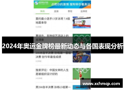 2024年奥运金牌榜最新动态与各国表现分析